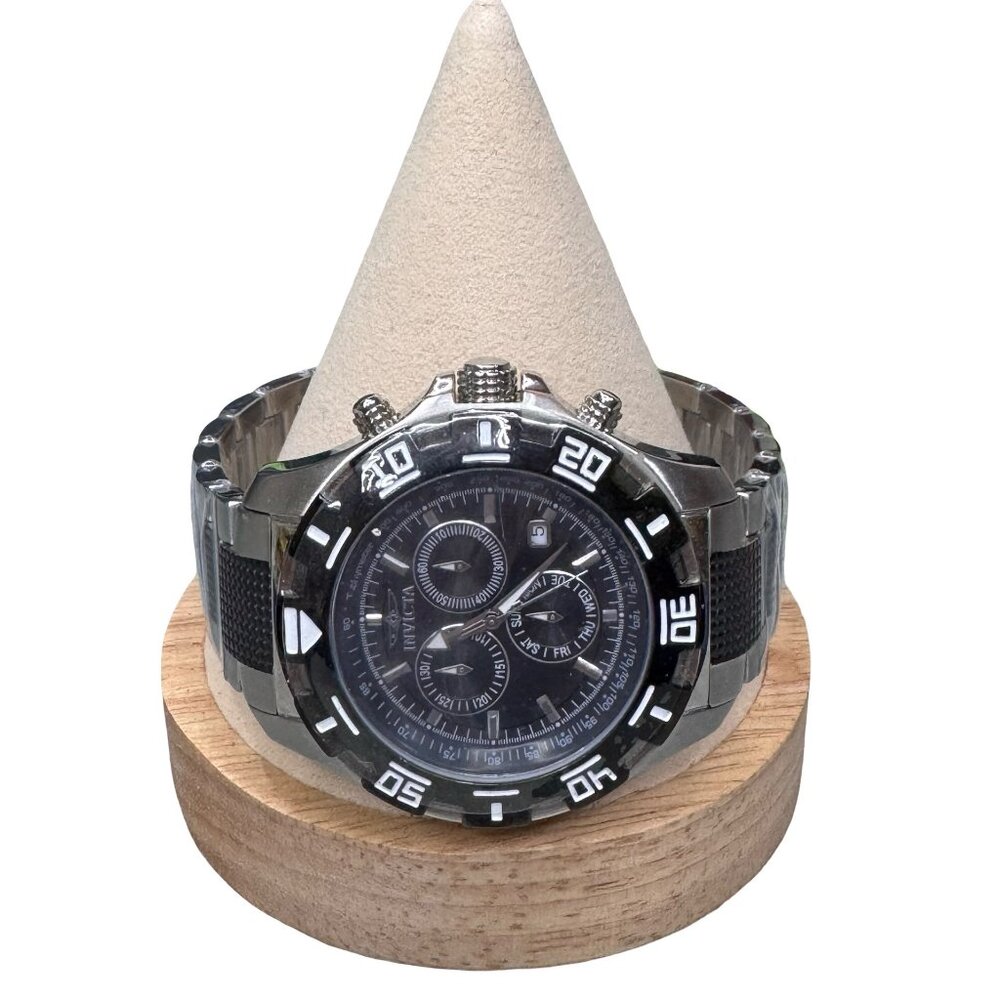 Invicta Mens Specialty Tritnite Night Glow Watch Stainless Steel Black  6407 - Picture 2 of 11